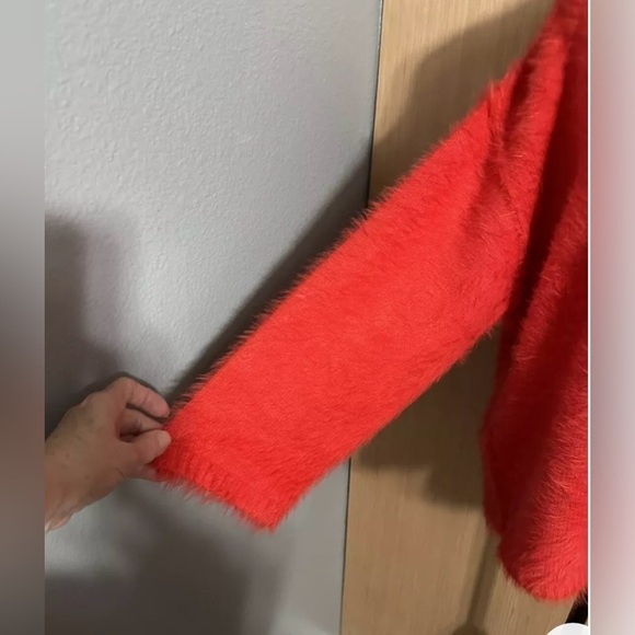 Free People Red Flurry Sweater, Size XS (v) - Picture 4 of 11